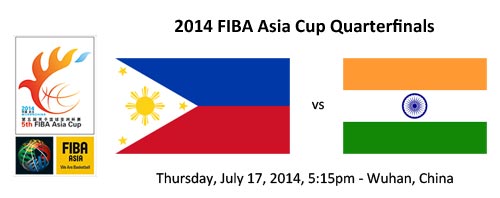 FIBA Asia Cup Quarterfinals: Philippines vs India