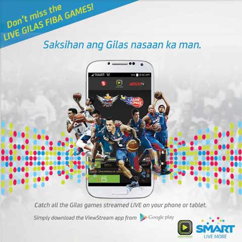 Gilas Pilipinas Games Streamed Live on Mobile Phone or Tablet