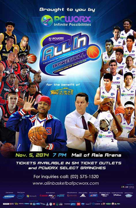 Team Iverson vs Team Cone in All-In Charity Basketball Game
