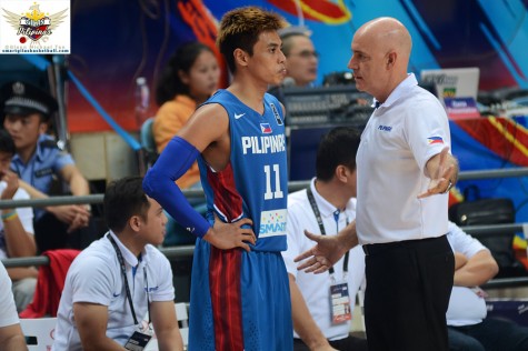 Tab Baldwin and Terrence Romeo
