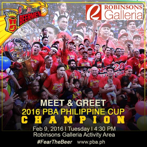 Meet and Greet the 2016 PBA Philippine Cup Champion