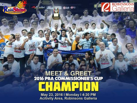 Meet and Greet Rain or Shine - PBA Commissioners Cup Champion