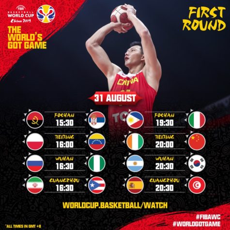2019 FIBA World Cup Day 1 Game Schedule