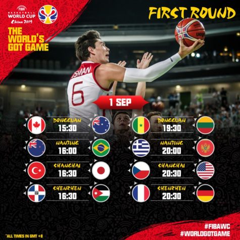 2019 FIBA World Cup Day 2 Game Schedule