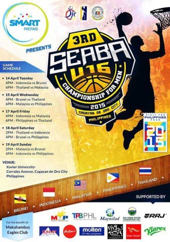 2015 SEABA U16 Championship Schedule
