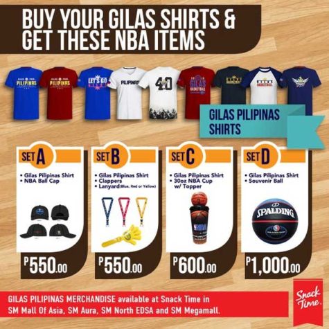 Gilas Pilipinas Merchandise available at Snack Time