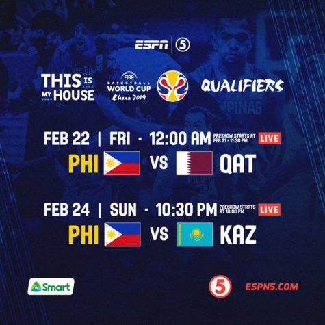 Gilas Pilipinas FIBA Qualifiers 2019 Schedule