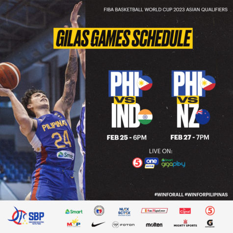 Gilas Pilipinas Schedule - FIBA World Cup Asian Qualifiers February 2022