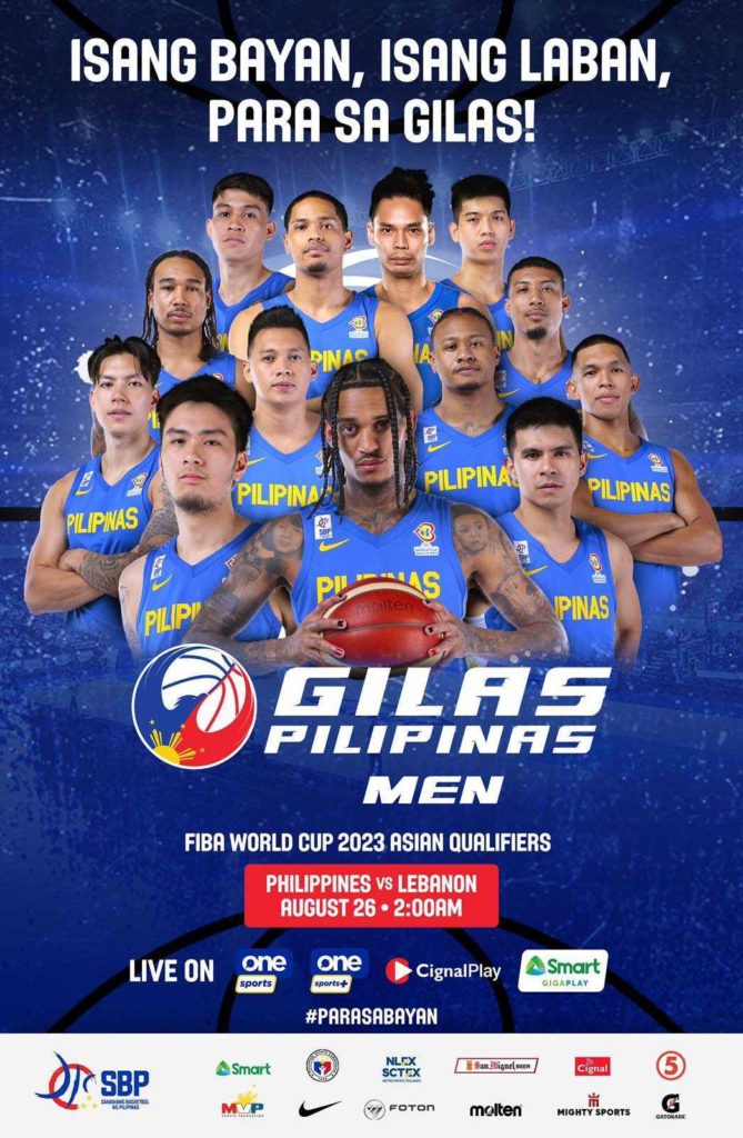 Where to Watch Gilas Pilipinas vs Lebanon Live