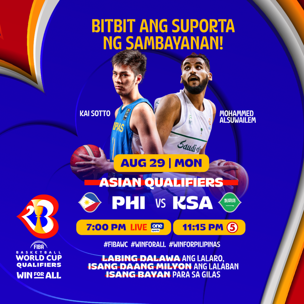 Where to Watch Gilas Pilipinas vs Saudi Arabia Live