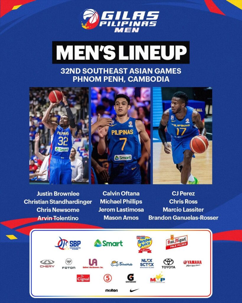 Gilas Pilipinas Roster for 2023 SEA Games