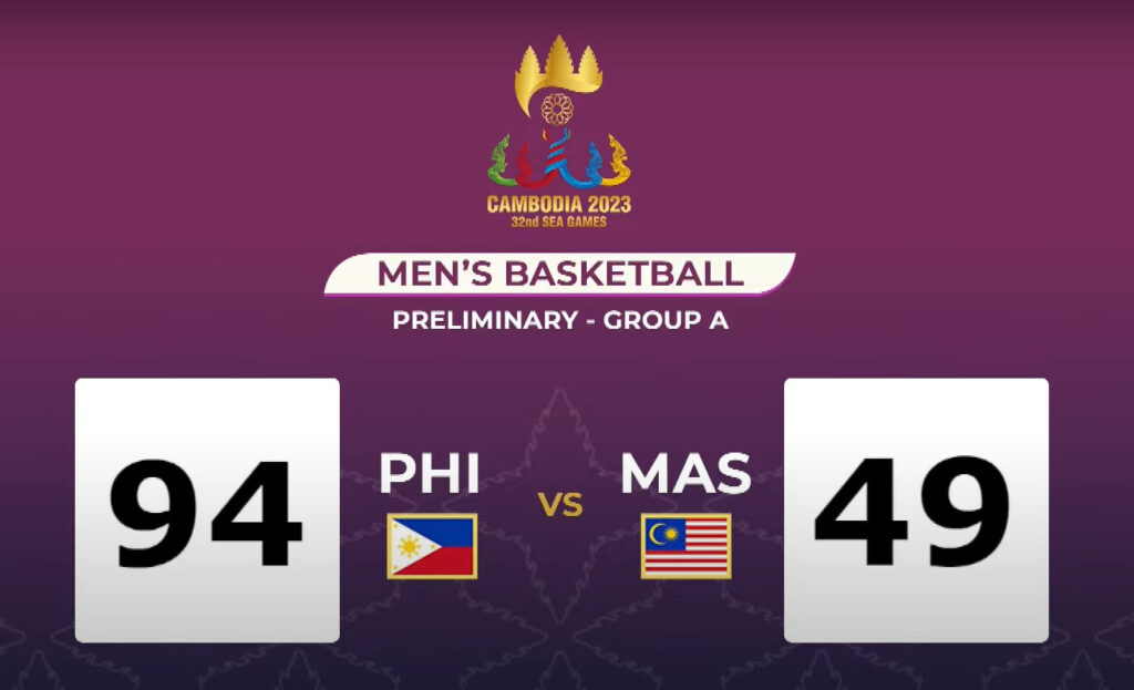 Gilas Pilipinas vs Malaysia SEA Games 2023